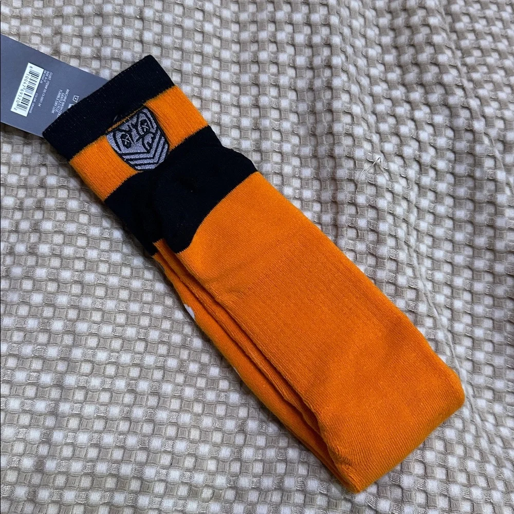Fort Troff F*** Me Orange and Black Graphic Socks